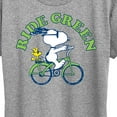 thumbnail image 3 of Peanuts - Ride Green  - Women's Short Sleeve Graphic T-Shirt, 3 of 6