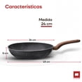 thumbnail image 2 of Sartén Antiadherente Ultrachef Línea Master Stone Piedra y Madera 24 cm Gris, 2 of 7
