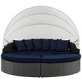 thumbnail image 3 of Pemberly Row Aluminum Rattan Fabric Patio Daybed in Canvas/Navy, 3 of 5