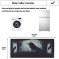 thumbnail image 4 of Dark WolfWasher and Dryer Covers Dust-Proof and Oil Resistant Fridge Cover with 4 Storage Pockets Washing Machine Top Cover for Laundry Kitchen Home 51.2 x 22 In, 4 of 6