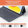 thumbnail image 4 of Case with Keyboard Compatible for iPad 10th Generation & 11th (A16, 2025): Bluetooth Wireless Magnetic Stand Rechargeable Keyboard with Pencil Holder (Grey), 4 of 9
