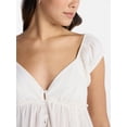 thumbnail image 4 of No Boundaries Boho Woven Babydoll Top, Women's XXS-XXL, 4 of 5