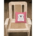 thumbnail image 2 of White English Bulldog  Fabric Decorative Pillow, 2 of 2