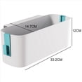thumbnail image 5 of 2X Étagère de Chevet avec Poches, Support de Rangement pour Télécommandes, Chargeur de Cellulaire, Accessoires de Salle de Bain, 2 x Support de Rangement, Vert et Blanc, 5 of 5
