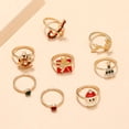 thumbnail image 4 of Conjunto de 8 anillos de acero inoxidable para mujer, Set de 8 anillos de moda para Navidad, árbol de Navidad, bastón, lazo de Santa y alce, regalo gratis, 2022, 4 of 4