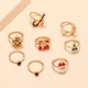 thumbnail image 4 of Conjunto de 8 anillos de acero inoxidable para mujer, Set de 8 anillos de moda para Navidad, árbol de Navidad, bastón, lazo de Santa y alce, regalo gratis, 2022, 4 of 4