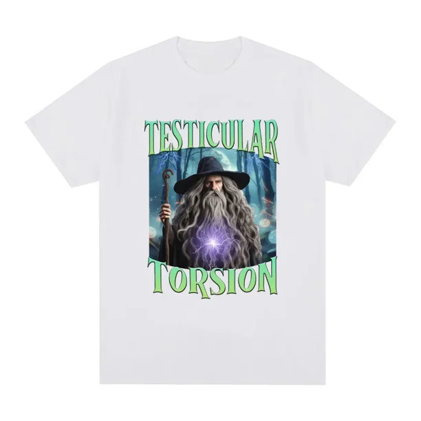 Camiseta divertida de Shadow Wizard con gráfico de torsión testicular para hombre y mujer, de algodón, holgada, de manga corta y talla grande.