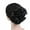 Black, variant on Tnobhg Women Exaggerated Flower Decor Turban Hat Solid Color Elastic Bonnet Beanie Hat Soft Breathable Pullover Hat Streetwear