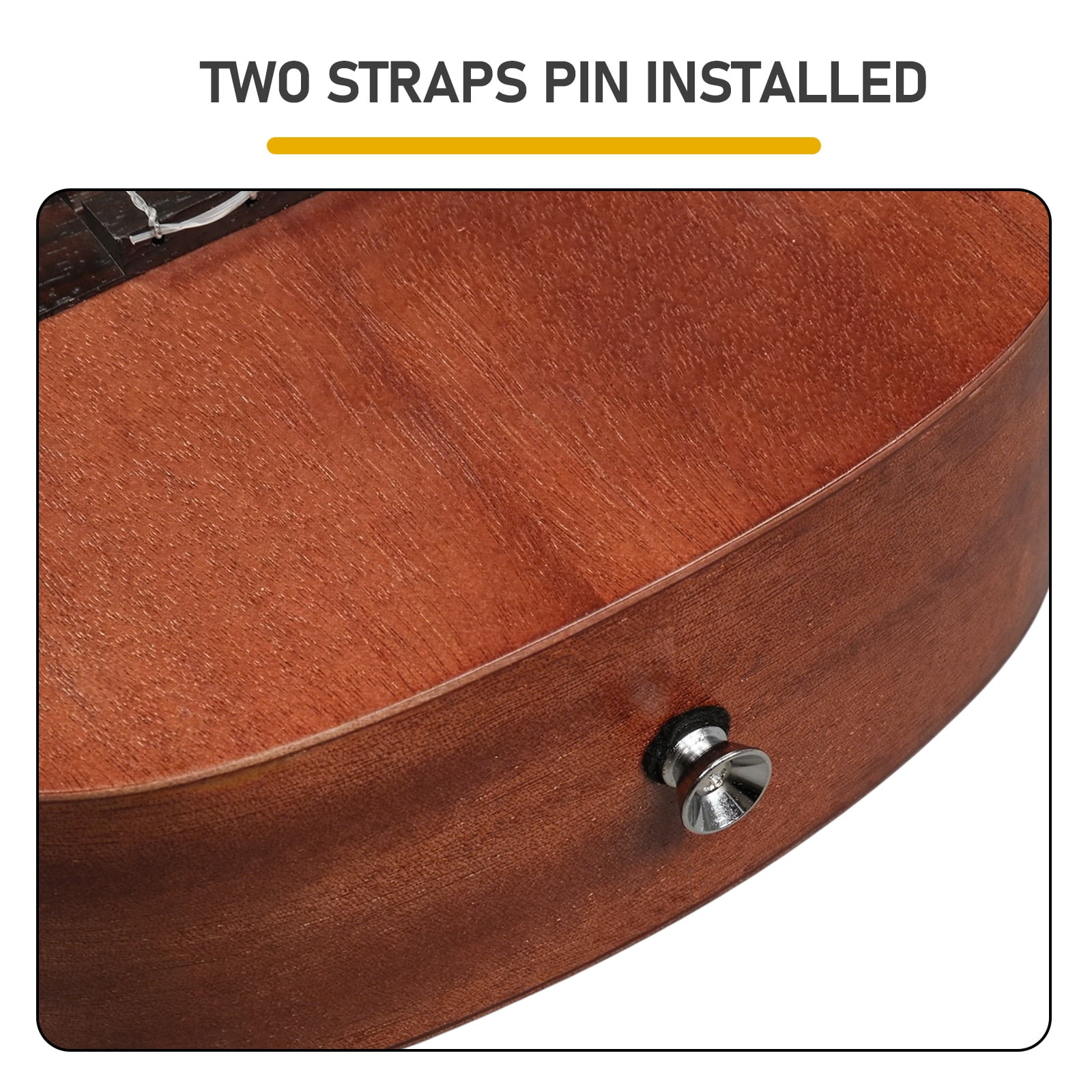 23 Inch Ukulele Beginner Kit with Bag Capo Strap Picks Tuner