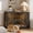 Vintage + black iron frame, variant on 42.5" Corner Dog Crate Furniture, Wooden Indoor Dog Kennel with 360° Rotating Door & Stainless Steel Feeding Bowls, Decorative End Table Style Dog Cage for Small Breeds, Black