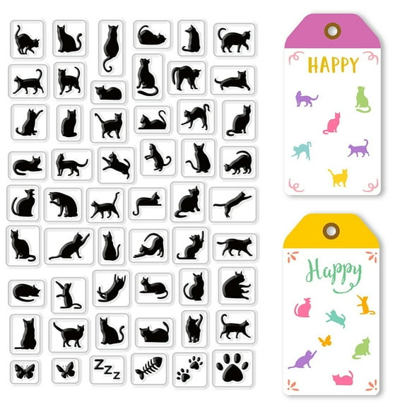 Cats Clear Stamps for Card Making Decoration Scrapbooking Cat Footprint Scratches Silicone Rubber Stamp