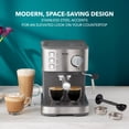 thumbnail image 7 of Mr. Coffee Compact Espresso Maker, Espresso Machine With Steam Wand, 15-Bar Pump Automatic Espresso Machine, 7 of 7