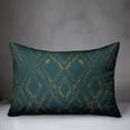 thumbnail image 3 of Creative Products Blue and Gold Diamond 20 x 14 Spun Poly Pillow, 3 of 3
