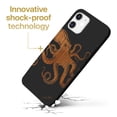 thumbnail image 3 of Case Yard Wooden Case for iPhone-11 Soft TPU Silicone cover Slim Fit Shockproof Wood Protective Phone Cover for Girls Boys Men and Women Supports Wireless Charging Octopus Design, 3 of 7