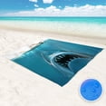thumbnail image 1 of Waterproof Quick Drying Picnic Mat with Sand Pockets Hawaii Beach Pattern Sandproof Beach Mat Outdoor Supplies, 1 of 7