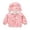 Pink, variant on Krdevn Toddler Girls Cute Bunny Print Hooded Zip Up Windbreaker Jacket with 3D Ears Pink,3-4 Years
