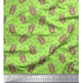 thumbnail image 1 of Soimoi polyester Crepe Fabric Footprint,Bear & Arrow African Print Fabric by the Yard 52 Inch Wide, 1 of 1