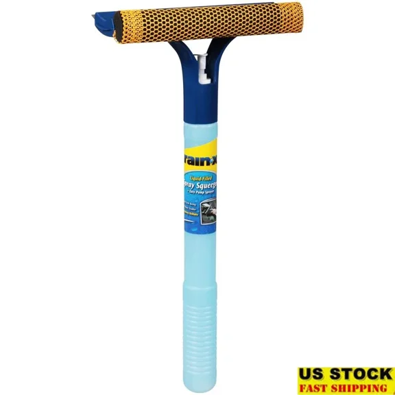 Liquid-Filled Spray Squeegee Glass Cleaner Pump Refilling Window Cleaning Tool