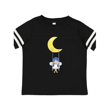 

Inktastic Cute Fairy Fairy On The Moon Fairy On A Swing Gift Toddler Toddler Girl T-Shirt