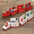 thumbnail image 7 of Spencer Christmas Cute Wooden Mini Sleigh Train Ornaments Kids Xmas Toy Gift for Christmas Party Kindergarten Decoration "White", 7 of 7