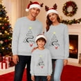 thumbnail image 4 of Rotm Children's Christmas Top Matching Family Christmas Sweatshirts Long Sleeve Couples Xmas Graphic Holiday Pullover Tops Sweater Crew Neck Ugly Shirts Grey,M, 4 of 6