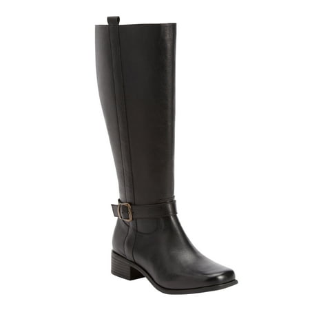 Comfortview Donna Wide Calf Leather Boot Tall Knee High Women s Winter Shoes (Wide Widths Available)