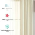 thumbnail image 5 of NEWEEN Basic Rod Pocket Sheer Voile Window Curtain Panels Yellow 1 Pair 2 Panels 52 Width 84 Inch Long for Kitchen Bedroom Children Living Room Yard, 5 of 10