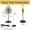 thumbnail image 5 of 20-Inch Outdoor Misting Fan with Pedestal Stand, 4400 CFM, IP44 Enclosed Motor, Detachable Mist Spray Kit, 9ft Cord & GFCI Plug, 120-Degree Tilted Head, UL Outdoor Approved, 5 of 6