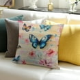 thumbnail image 3 of Patifu Fun Butterfly Pillow Case Butterfly Pillows Decorative Throw Pillows Butterfly Pillows for Girls Butterfly Throw Pillow for Living Room Bedroom Sofa Couch  20x20in, 3 of 5