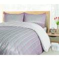 thumbnail image 5 of Ambesonne Geometric Duvet Cover Sets, Vertical Wave Lines, 2-King, Dried Rose Blue, 5 of 7