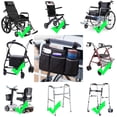 thumbnail image 4 of Wheelchair Accessories, Waterproof Wheelchair Bags to Hang on Side with Bright Line Storage Organizers Bag for Home/Outdoor, Black/Purple, 4 of 8