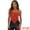 Red, variant on DARING DIVA Women's Spaghetti Straps Criss Cross Crop Sequin Top for Party S Hot Pink