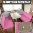 thumbnail image 2 of XYZCANDO Light Pink Print RV Dinette Cushion Covers Stretchable Couch Cushion Covers Solid Color Print Washable Slip Covers for Loveseat Sofa Slip Covers for 2 Seat Cushion Couch Designed Gifts, 2 of 7