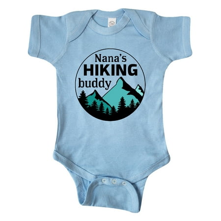 

Inktastic Nana s Hiking Buddy with Mountains and Trees Gift Baby Boy or Baby Girl Bodysuit