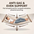thumbnail image 5 of Detachable Hammock Spreader Bar, 2Pcs Sturdy Lightweight Wooden Crossbars, Heavy Duty Hammock Support Rods Prevent Sagging Bunching Stable Even Support for Patio Backyard Camping Garden Replacement, 5 of 7