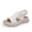White, variant on Rexoro Women's Platform Walking Sandals Breathable Knit Ankle Strap Sandals Summer Casual Daily Wear Shoes Navy 7.5