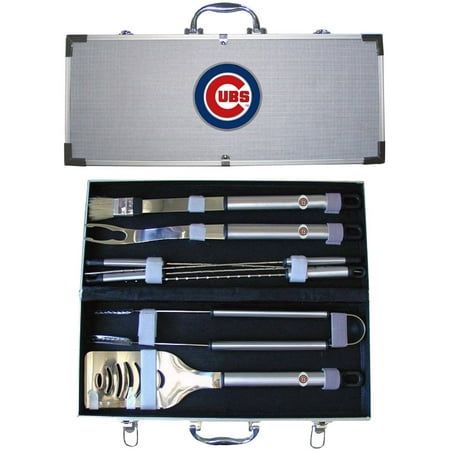 UPC 754603000072 product image for MLB 8-Piece BBQ Set with Hard Case, Chicago Cubs | upcitemdb.com