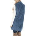 thumbnail image 5 of DHFJKG Womens Mediun Length Fuzzy Vest Cardigan Sleeveless Open Front Fluffly Shaggy Vest Jacket Long Coat Solid Color With Pockets Versatile Outerwear, 5 of 5