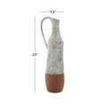 thumbnail image 6 of DecMode 23" Handmade White Ceramic Vase with Terracotta Accents, 6 of 11