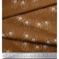 thumbnail image 2 of Soimoi Brown Rayon Fabric Bow & Dots Print Fabric by Yard 42 Inch Wide, 2 of 3