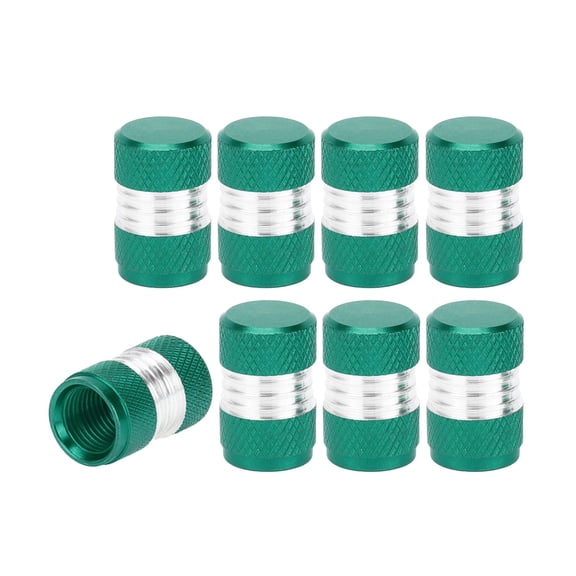 Tire Valve Stem Caps 10x16MM Car Wheel Valve Cap Aluminum Alloy Green for Car Bike Motorcycle Truck 8pcs