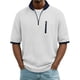 thumbnail image 1 of Camiseta Casual de Manga Corta con Cuello Tripulado 100% de Poliéster Lavable a la Máquina de Manga Larga Camisetas de Trabajo Al Aire Libre de Color Sólido para Hombres, 1 of 7