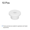 thumbnail image 3 of Uxcell 10Pcs T Type Rubber Grommet Mount Dia 17mm 25x7x14mm Seal Protection Flexible Hole Plugs Cable Pipe White, 3 of 5