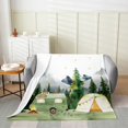 thumbnail image 2 of Erosebridal Rv Car Flannel Blanket 40x50 For Kids,Happy Camping Sherpa Throw,Cartoon Room Decorative,Lightweight, 2 of 7