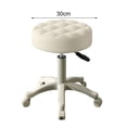 thumbnail image 5 of Tereitr Swivel Chair Point Stool with Wheels Rolling Stool Faux Leather Soft Cushion Height Adjustable 360-degree Swivel Backless Drafting for Office, Salan,Home (Beige), 5 of 7