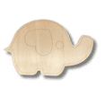 thumbnail image 2 of Unfinished Wood Etched Baby Elephant Shape 3" / 1/8", 2 of 2