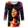 thumbnail image 5 of Xuyuer Black History Shirts Women Black History Month T-Shirt Print Round Neck Casual And Loose Tee Tops African American Shirts, 5 of 5