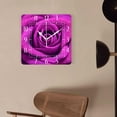 thumbnail image 4 of 10 Inch Wall Clock Battery Operated Silent Clock Decorative for Office, Kitchen, Outdoor, Living Room，A Pink Rose Art Pictures, 4 of 4