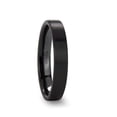 thumbnail image 2 of DRAKON Flat Pipe Cut Brush Finished Black Ceramic Wedding Band - 2mm - 12mm, 2 of 6