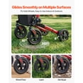 thumbnail image 3 of VEVOR Rollator Walker with Seat for Seniors, Ultra Compact 3-Fold Rolling Walker, Lightweight Aluminum Mobility Walking Aid with PU Solid Wheels, Adjustable Handle, Cup & Cane Holder- Supports 300LBS, 3 of 9